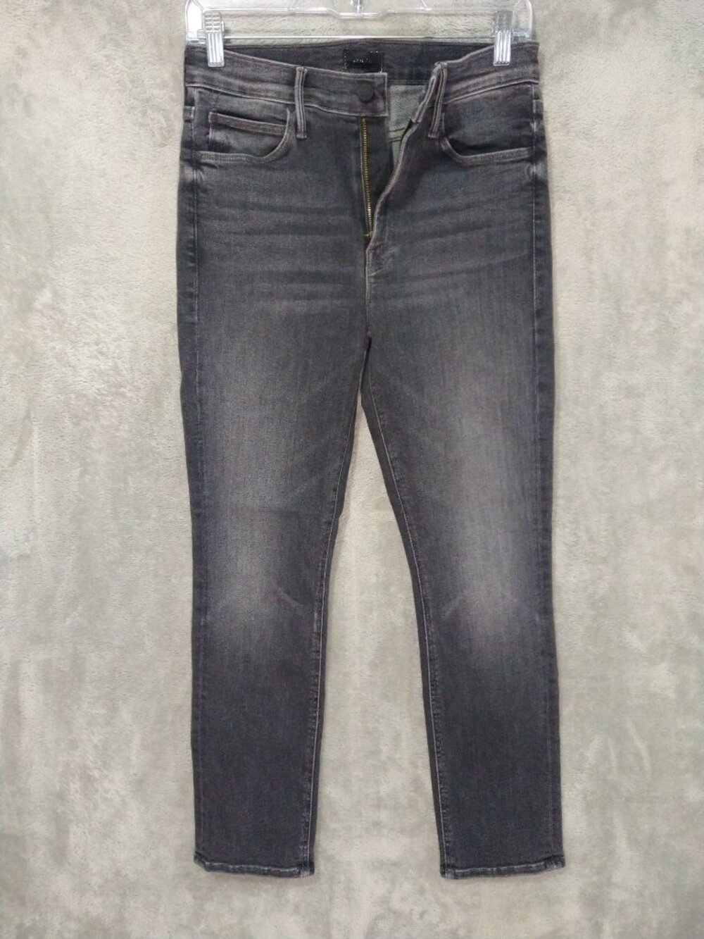 Mother Jeans Womens 29 Black Denim Mid Rise Dazzler Ankle The Night Is Watching